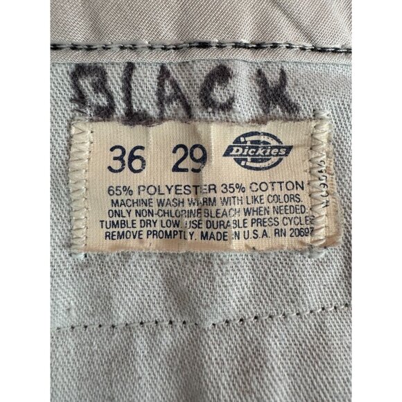 Dickies Mens Classic Black Work Pants 36x29 65% Polyester 35% Cotton Durable Mad - Picture 2 of 16